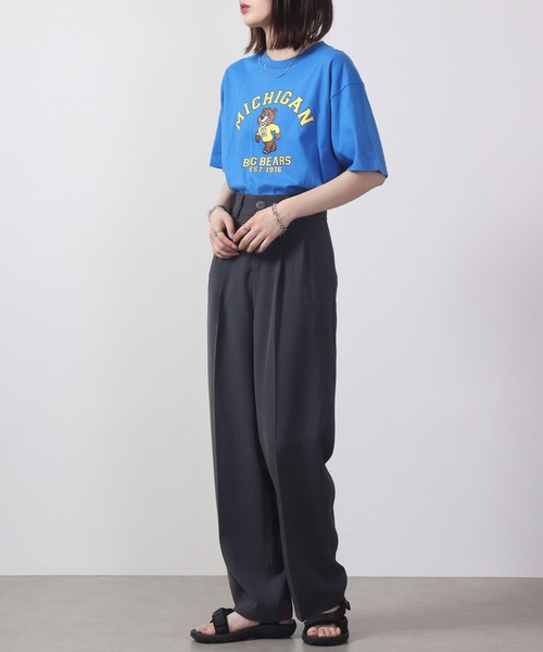 MODISH GAZE(モディシュガゼ)の「MODISH GAZE MICHIGANクマプリントTシャツ 半袖(Tシャツ/カットソー・メンズ・ブルー/ホワイト/チャコール・M/L/XL)」の17枚目の写真