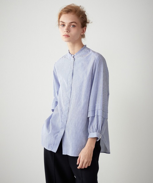LE SOUK HOLIDAY(ルスークホリデー)の「タックスリーブブラウス(シャツ/ブラウス・レディース・ブルー/ブラック・L/M)」の12枚目の写真