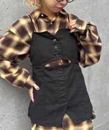 CIAOPANIC | デニムミリタリーカットアウトビスチェ(キャミソール)