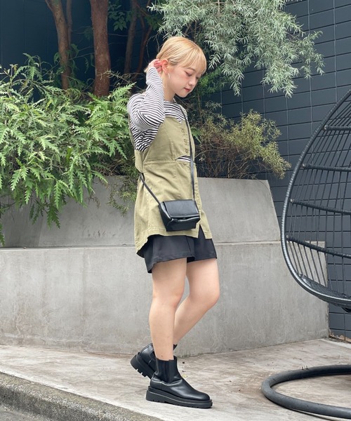 CIAOPANIC（チャオパニック）の「デニムミリタリーカットアウトビスチェ（キャミソール・レディース・ブラック/カーキ/ブルー・FREE）」の21枚目の写真