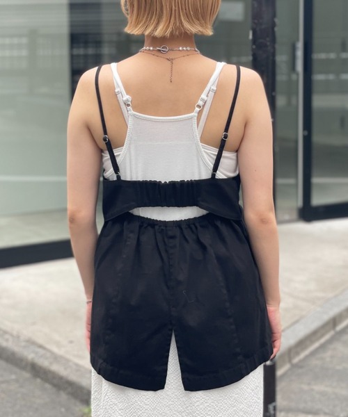 CIAOPANIC（チャオパニック）の「デニムミリタリーカットアウトビスチェ（キャミソール・レディース・ブラック/カーキ/ブルー・FREE）」の13枚目の写真