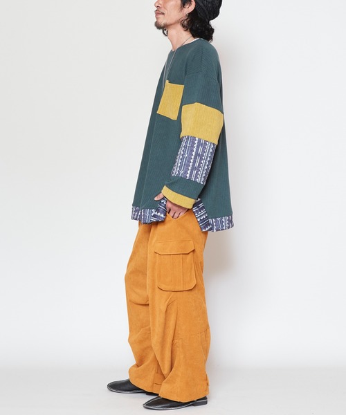 チャイハネ（チャイハネ）の「【チャイハネ】コデロムMEN'Sパンツ（カーゴパンツ・メンズ・カーキ/ベージュ/パープル/ホワイト系その他/マスタード・FREE）」の8枚目の写真