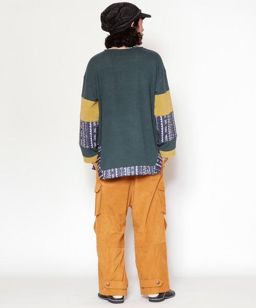 チャイハネ（チャイハネ）の「【チャイハネ】コデロムMEN'Sパンツ（カーゴパンツ・メンズ・カーキ/ベージュ/パープル/ホワイト系その他/マスタード・FREE）」の9枚目の写真