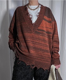 ニット セーター PROVOKE/プロヴォーク frayed pullover knit ニット レディース ニット セーター PROVOKE/プロヴォーク frayed pullover knit