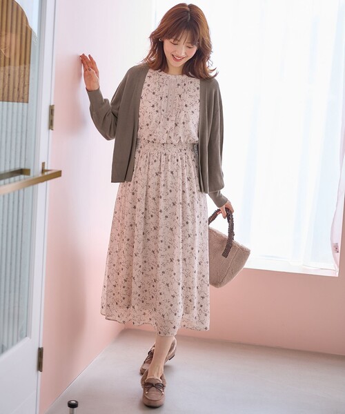 ANY SIS(エニィスィス)の「【洗える】ショートレングストッパー カーディガン(ニット/セーター・レディース・黄土色系/ライトグレー系/ピンク系・2)」の5枚目の写真