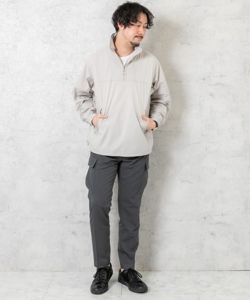 URBAN RESEARCH ROSSO MEN(アーバンリサーチロッソメン)の「『UR TECH POLIsh POLI』『ユニセックス』ハーフジップアノラック(ミリタリージャケット・メンズ・ブラック/ホワイト系その他・MEDIUM/LARGE)」の20枚目の写真