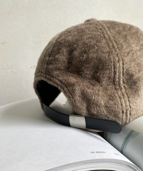 DouDou（ドゥドゥ）の「【WEB限定】 シャギーファーキャップ（キャップ・レディース・モカ/ブラック・FREE）」の6枚目の写真