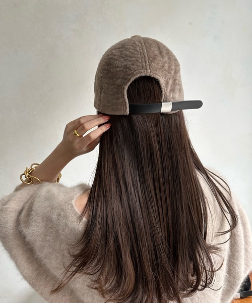 DouDou（ドゥドゥ）の「【WEB限定】 シャギーファーキャップ（キャップ・レディース・モカ/ブラック・FREE）」の8枚目の写真