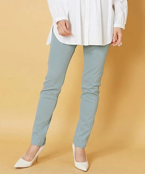 BELLUNA PLUS（ベルーナ）の「美ストレッチ素材レギンスパンツ股下６８ｃｍ（その他パンツ・レディース・ブルー系/イエロー/モスグリーン/インディゴブルー/ライトベージュ/ブラック/ローズ/ピンク/オフホワイト/ブルー系その他/ケミカルウォッシュ/パープル系/ブラック系2/レモンイエロー/ベージュ系その他2/グリーン系その他/ブルー系その他2/ワイン/イエロー系その他2/アイボリー/ミント/モカ/ライトイエロー系/テラコッタ・SMALL/X-LARGE/LARGE/MEDIUM）」の11枚目の写真