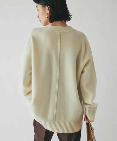 RIVE DROITE（リヴドロワ）の「カシミヤ5％Vネックカーディガン