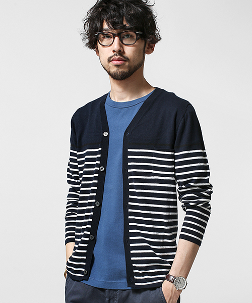 NANO universe（ナノユニバース）の「Cool Max B.DカーディガンL/S（カーディガン/ボレロ・メンズ・ブラック/ホワイト/ネイビー・SMALL/MEDIUM/LARGE/X-LARGE）」の4枚目の写真