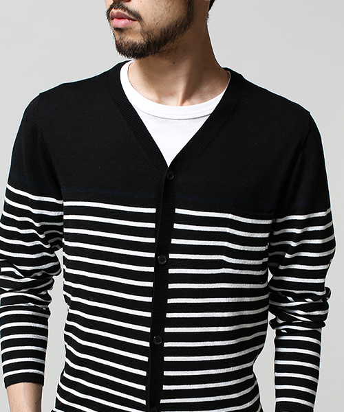 NANO universe（ナノユニバース）の「Cool Max B.DカーディガンL/S（カーディガン/ボレロ・メンズ・ブラック/ホワイト/ネイビー・SMALL/MEDIUM/LARGE/X-LARGE）」の6枚目の写真