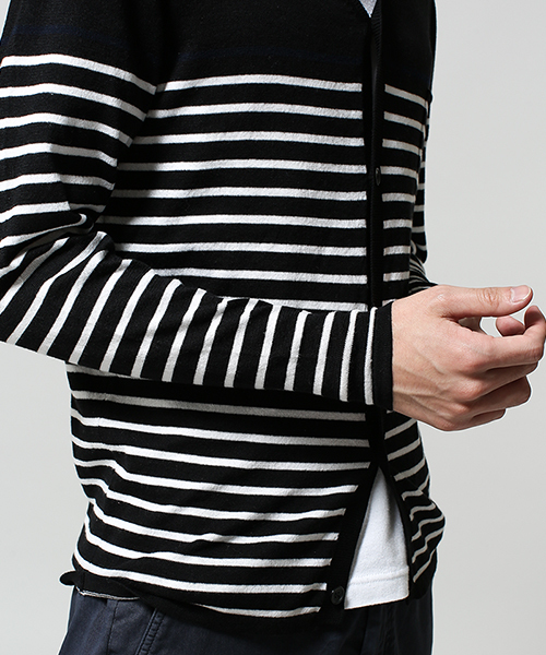 NANO universe（ナノユニバース）の「Cool Max B.DカーディガンL/S（カーディガン/ボレロ・メンズ・ブラック/ホワイト/ネイビー・SMALL/MEDIUM/LARGE/X-LARGE）」の7枚目の写真