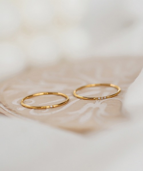 ABBEY MARKET(アビーマーケット)の「金属アレルギー対応 ステンレスリング サージカルステンレス 1mmシンプルリング 華奢リング(リング・レディース・ゴールド系その他/ゴールド・18号/14号/11号/9号/16号)」の9枚目の写真