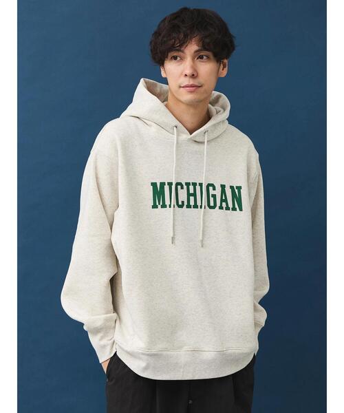 CRAFT STANDARD BOUTIQUE(クラフトスタンダードブティック)の「【男女兼用】裏起毛プリントパーカー(Tシャツ/カットソー・メンズ・ネイビー/オートミール/杢グレー・L/M)」の4枚目の写真
