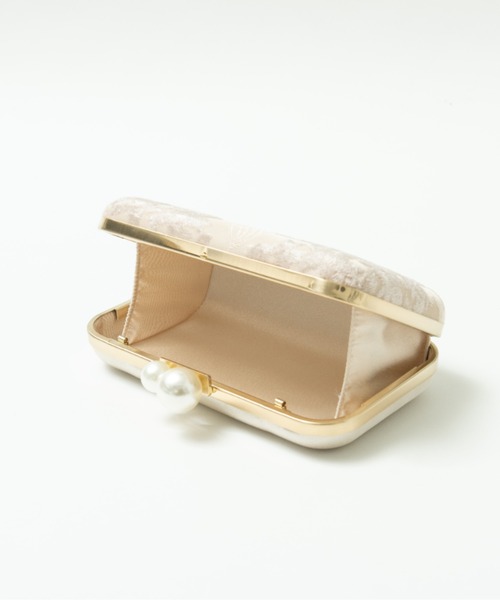 Cupid Heart（キューピッドハート）の「【Cupid Heart】結婚式bag！ベロアパールハードクラッチバッグ（クラッチバッグ・レディース・ベージュ/ピンクベージュ/ブラック・MEDIUM）」の14枚目の写真