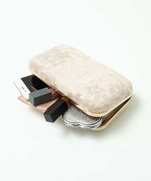 Cupid Heart（キューピッドハート）の「【Cupid Heart】結婚式bag！ベロアパールハードクラッチバッグ（クラッチバッグ・レディース・ベージュ/ピンクベージュ/ブラック・MEDIUM）」の15枚目の写真