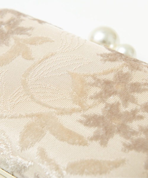 Cupid Heart（キューピッドハート）の「【Cupid Heart】結婚式bag！ベロアパールハードクラッチバッグ（クラッチバッグ・レディース・ベージュ/ピンクベージュ/ブラック・MEDIUM）」の17枚目の写真