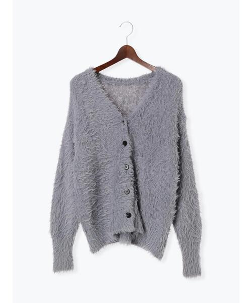 Te chichi（テチチ）の「シャギーミドルVネックカーディガン（カーディガン/ボレロ・レディース・チャコールグレー/ベージュ/グレー・F）」の13枚目の写真