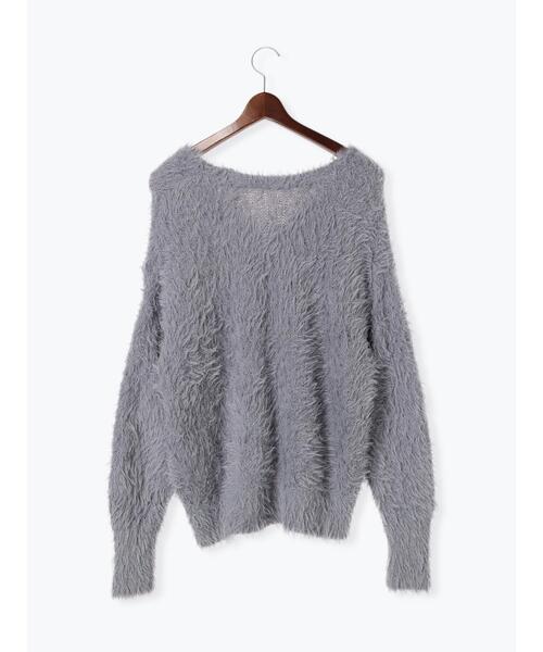 Te chichi（テチチ）の「シャギーミドルVネックカーディガン（カーディガン/ボレロ・レディース・チャコールグレー/ベージュ/グレー・F）」の14枚目の写真