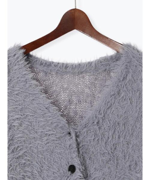 Te chichi（テチチ）の「シャギーミドルVネックカーディガン（カーディガン/ボレロ・レディース・チャコールグレー/ベージュ/グレー・F）」の15枚目の写真