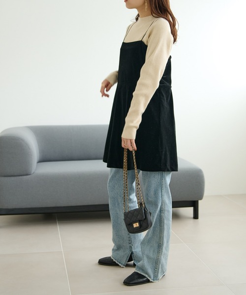 DISCOAT（ディスコート）の「ベロアキャミチュニック（キャミソール