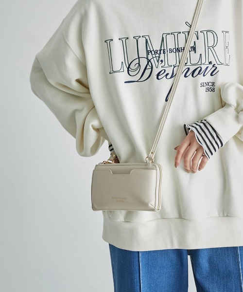 ROPE' PICNIC（ロペピクニック）の「横型スマホウォレットショルダーバッグ（ショルダーバッグ・レディース・キナリ/ブラック/ピンク系その他2/グリーン系その他・FREE）」の2枚目の写真