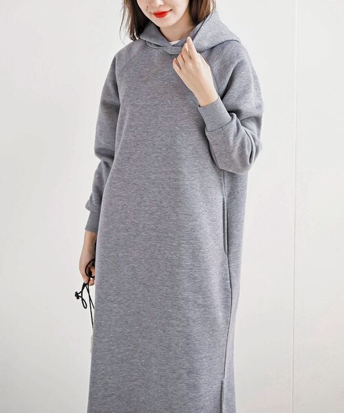 rps（アールピーエス）の「裏起毛パーカーワンピース（ワンピース・レディース・ブラック系その他4/ブラック/グレー系その他・フリー）」の8枚目の写真