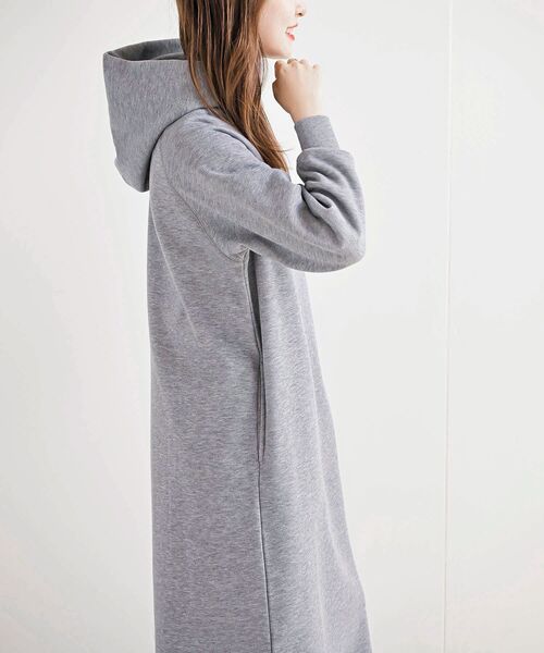 rps（アールピーエス）の「裏起毛パーカーワンピース（ワンピース・レディース・ブラック系その他4/ブラック/グレー系その他・フリー）」の11枚目の写真