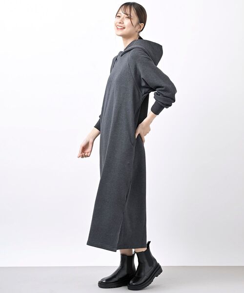 rps（アールピーエス）の「裏起毛パーカーワンピース（ワンピース・レディース・ブラック系その他4/ブラック/グレー系その他・フリー）」の14枚目の写真