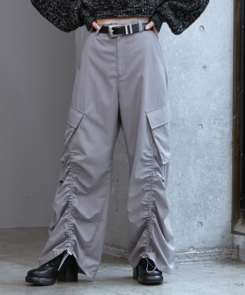 PAGEBOY（ページボーイ）の「フロントドロストパンツ（その他パンツ・レディース・ブラック/ブルー/グレイッシュベージュ・FREE）」の7枚目の写真