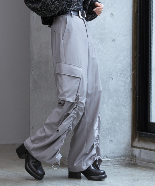 PAGEBOY（ページボーイ）の「フロントドロストパンツ（その他パンツ・レディース・ブラック/ブルー/グレイッシュベージュ・FREE）」の9枚目の写真