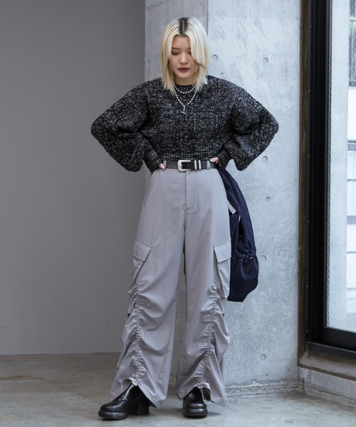 PAGEBOY（ページボーイ）の「フロントドロストパンツ（その他パンツ・レディース・ブラック/ブルー/グレイッシュベージュ・FREE）」の11枚目の写真