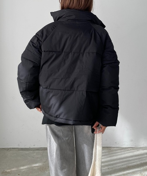 210nouve(トゥージュヌーブ)の「ボリュームフェイクダウントブルゾン(ダウンジャケット/コート・レディース・ブラック/ベージュ・FREE)」の9枚目の写真