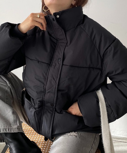 210nouve(トゥージュヌーブ)の「ボリュームフェイクダウントブルゾン(ダウンジャケット/コート・レディース・ブラック/ベージュ・FREE)」の16枚目の写真