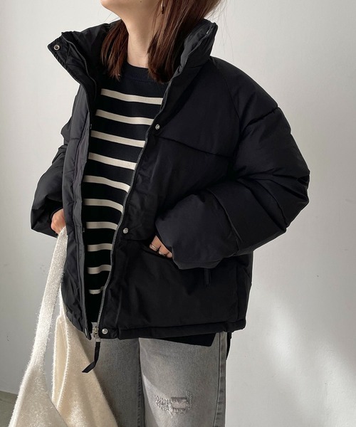 210nouve(トゥージュヌーブ)の「ボリュームフェイクダウントブルゾン(ダウンジャケット/コート・レディース・ブラック/ベージュ・FREE)」の19枚目の写真