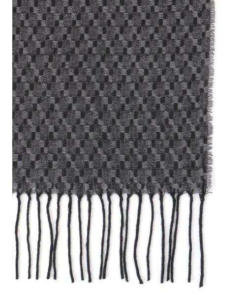 Perfect Suit FActory（パーフェクトスーツファクトリー）の「ロング　コットンマフラー　V.FRAAS　グレー/ネイビー（マフラー・メンズ・グレー/ネイビー・FREE）」の8枚目の写真