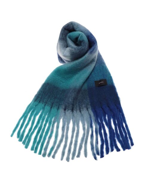 EMODA（エモダ）の「ボリュームチェックマフラー（マフラー・レディース・ブルー/ブラック・FREE）」の15枚目の写真