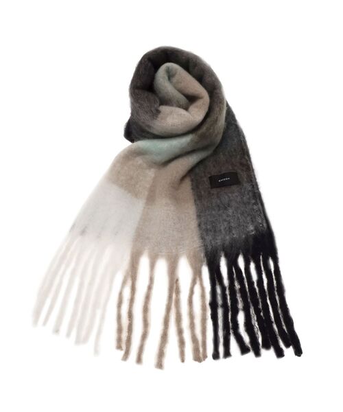 EMODA（エモダ）の「ボリュームチェックマフラー（マフラー・レディース・ブルー/ブラック・FREE）」の16枚目の写真