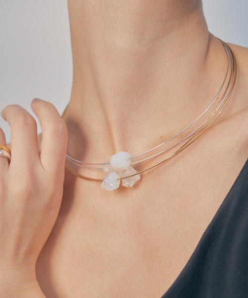 ネックレス・チョーカー [LAN ARCHIVE_official][1113] Clear Stone Necklace gem stone choker（チョーカー）｜unsheer（アンシアー）の