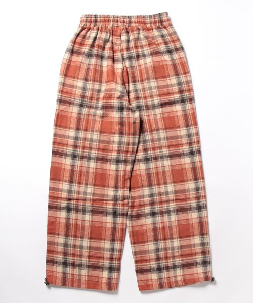 B.I.D.（ビーアイディー）の「チェック柄ルーズワイドレッグパンツ（その他パンツ・レディース・オレンジ/ブルー・LARGE）」の22枚目の写真