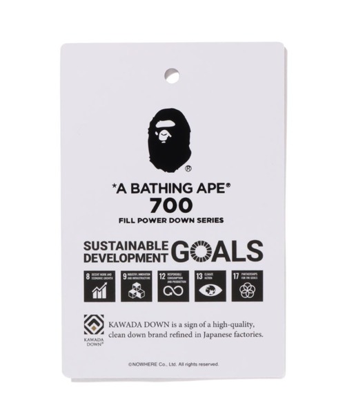 A BATHING APE(アベイシングエイプ)の「BAPE LOGO PATTERN DOWN JACKET L(ダウンジャケット/コート・レディース・サックスブルー/ブラック・SMALL/MEDIUM)」の16枚目の写真