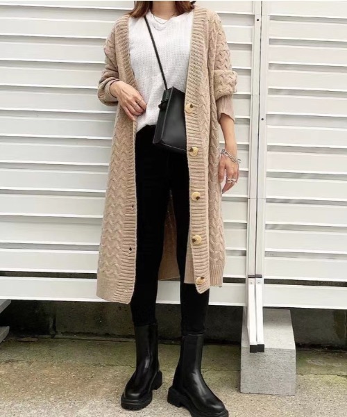 gossip！ロサンゼルス（ゴシップロサンゼルス）の「ざっくりロングカーディガン（カーディガン/ボレロ）」 WEAR