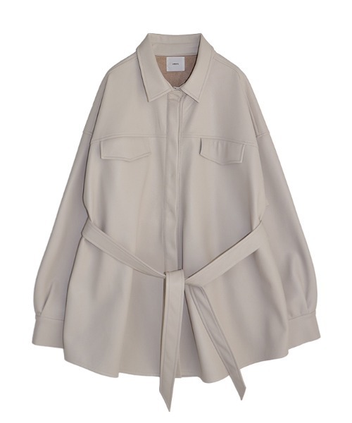 AMAIL(アマイル)の「Vegan leather point Jacket(その他アウター・レディース・アイボリー/ブラック・FREE)」の11枚目の写真