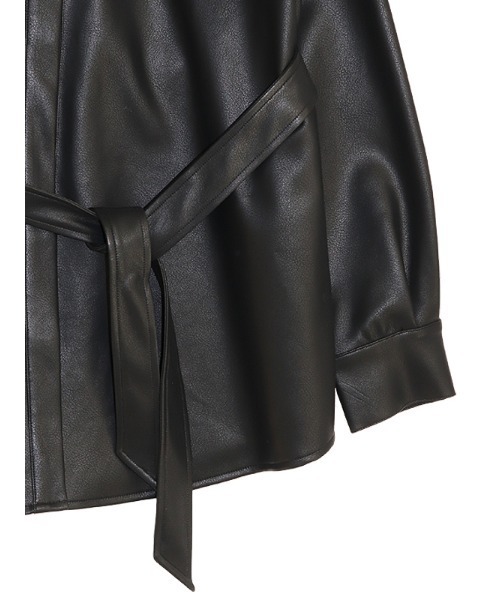AMAIL(アマイル)の「Vegan leather point Jacket(その他アウター・レディース・アイボリー/ブラック・FREE)」の15枚目の写真