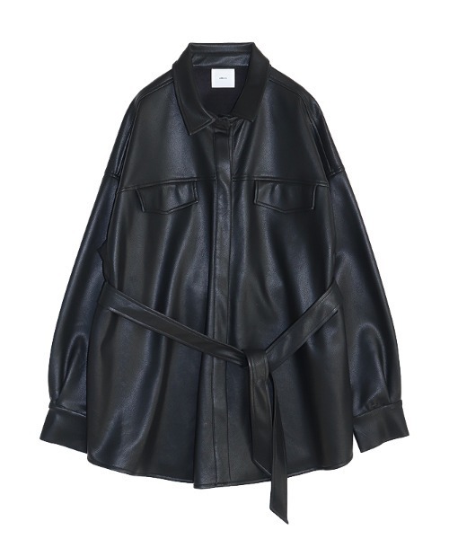 AMAIL(アマイル)の「Vegan leather point Jacket(その他アウター・レディース・アイボリー/ブラック・FREE)」の12枚目の写真