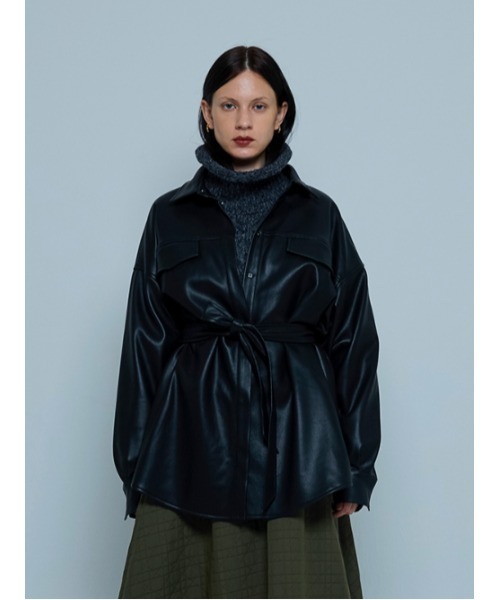 AMAIL(アマイル)の「Vegan leather point Jacket(その他アウター・レディース・アイボリー/ブラック・FREE)」の17枚目の写真