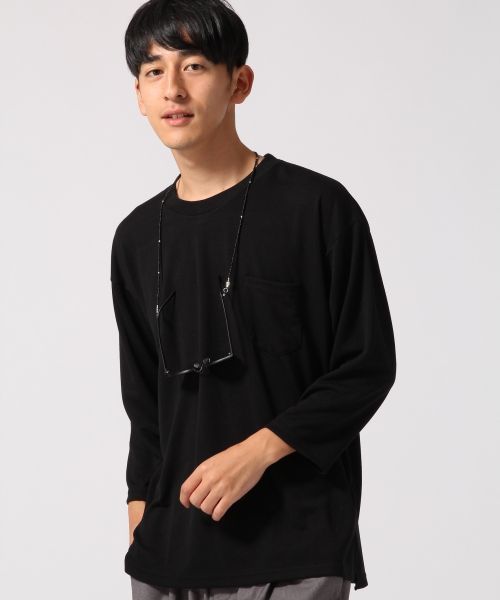 RAGEBLUE（レイジブルー）の「TRPUドロップTシャツ7分袖/567783（Tシャツ/カットソー・メンズ・ネイビー/オリーブ/ブラック/ベージュ/ホワイト・MEDIUM/LARGE）」の3枚目の写真