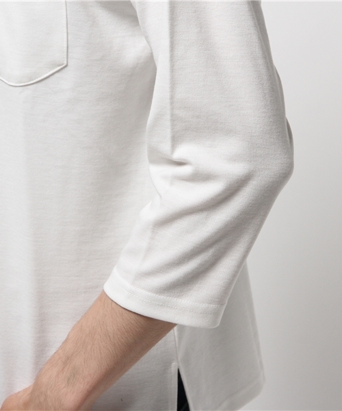 RAGEBLUE（レイジブルー）の「TRPUドロップTシャツ7分袖/567783（Tシャツ/カットソー・メンズ・ネイビー/オリーブ/ブラック/ベージュ/ホワイト・MEDIUM/LARGE）」の8枚目の写真