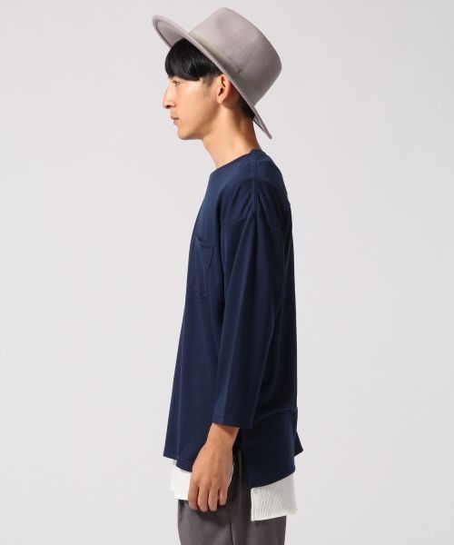RAGEBLUE（レイジブルー）の「TRPUドロップTシャツ7分袖/567783（Tシャツ/カットソー・メンズ・ネイビー/オリーブ/ブラック/ベージュ/ホワイト・MEDIUM/LARGE）」の14枚目の写真